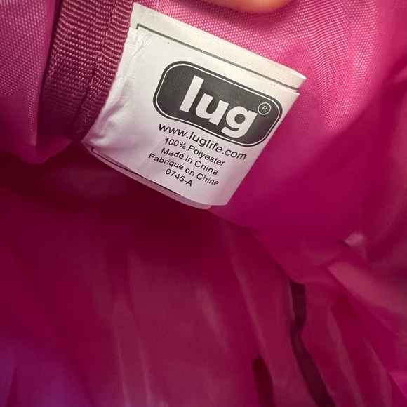 Lug Puddle Jumper Tote Bag Purple Pink Large Quilted Overnight Gym Bag - Picture 5 of 13